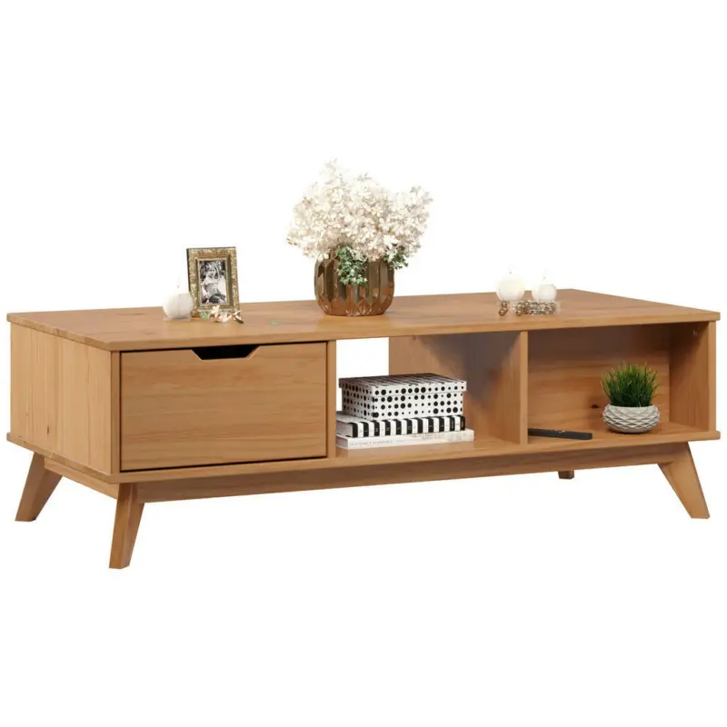 Couchtisch in Holz 120/55/39 cm