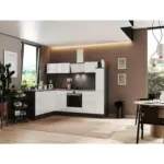 XXXLutz Lauterach - Ihr M&ouml;belhaus bei Bregenz Eckk&uuml;che 175/250 cm in Grau, Wei&szlig; Hochglanz