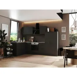 Eckküche 175/310 cm in Grau