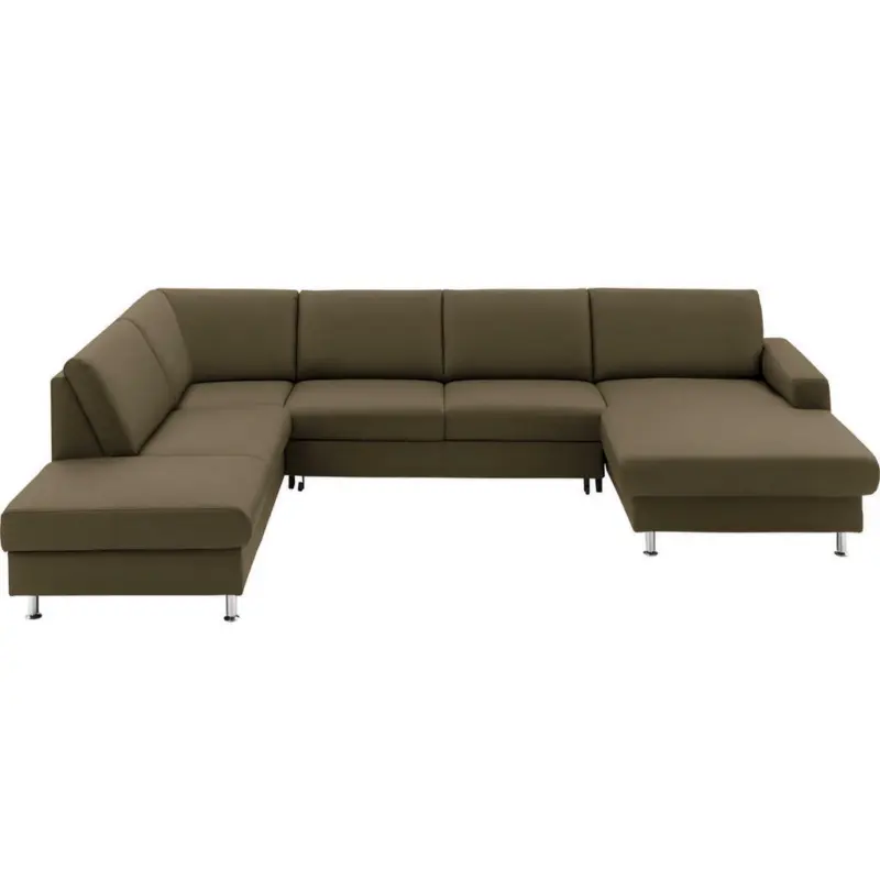 Wohnlandschaft in Echtleder Grün