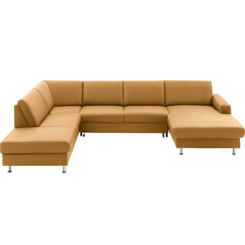 Wohnlandschaft in Echtleder Gelb