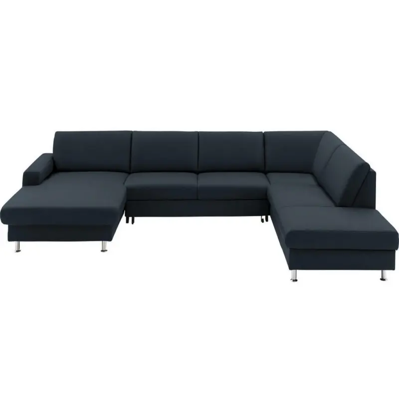 Wohnlandschaft in Echtleder Dunkelblau