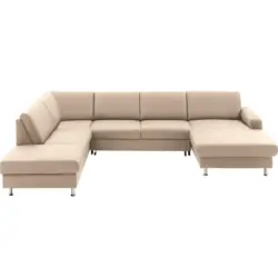 Wohnlandschaft in Echtleder Hellbraun