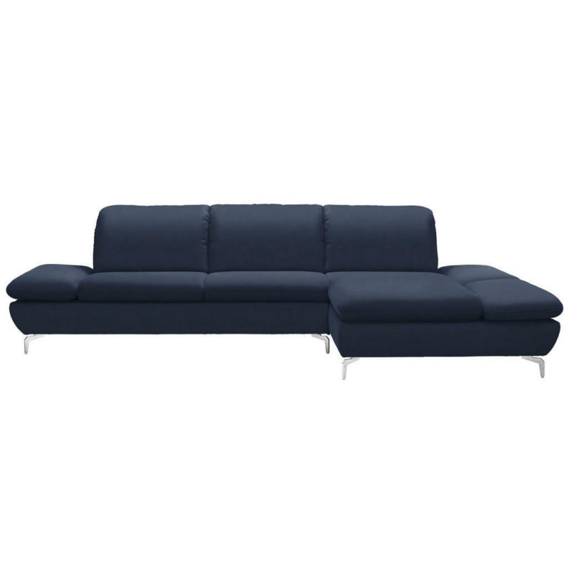 Ecksofa in Echtleder Blau