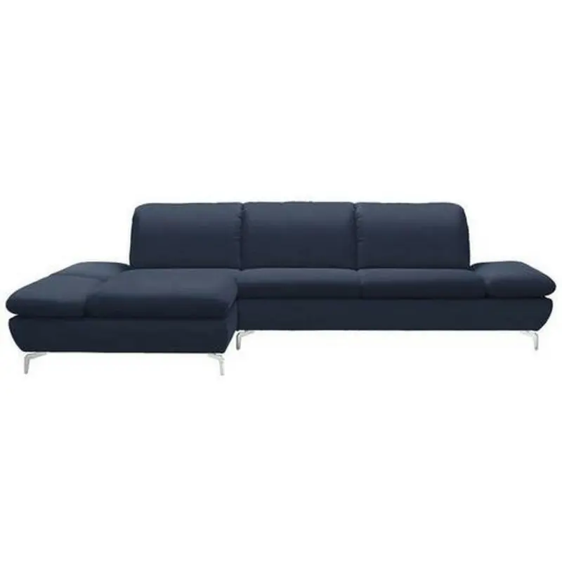 Ecksofa in Echtleder Blau