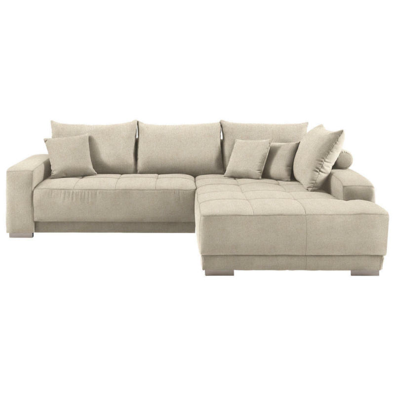 Ecksofa in Webstoff Beige