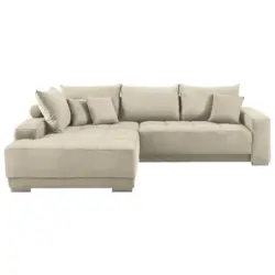 Ecksofa in Webstoff Beige