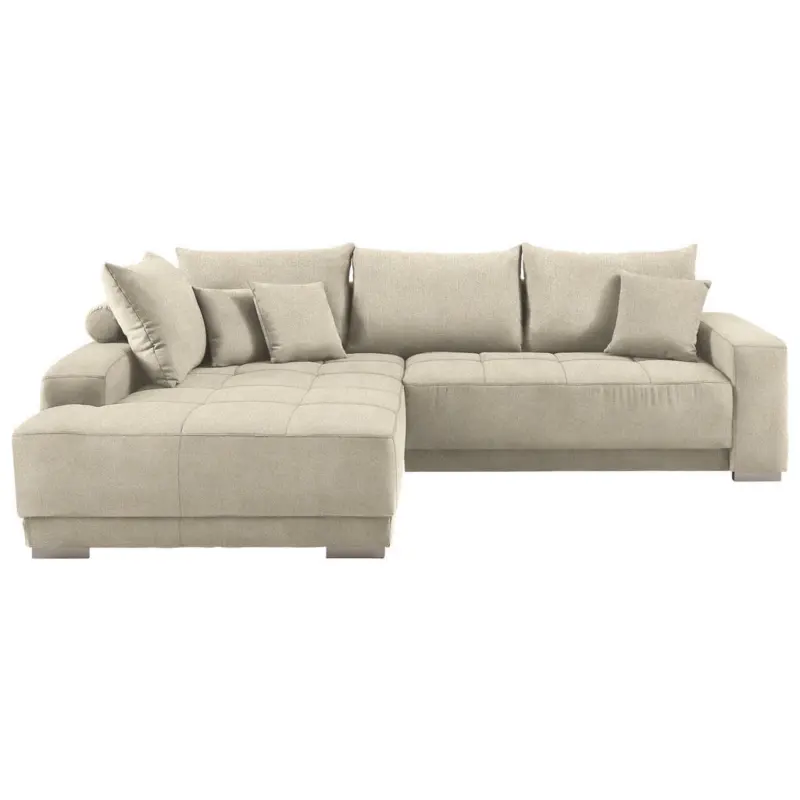 Ecksofa in Webstoff Beige