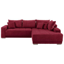 Ecksofa in Webstoff Rot