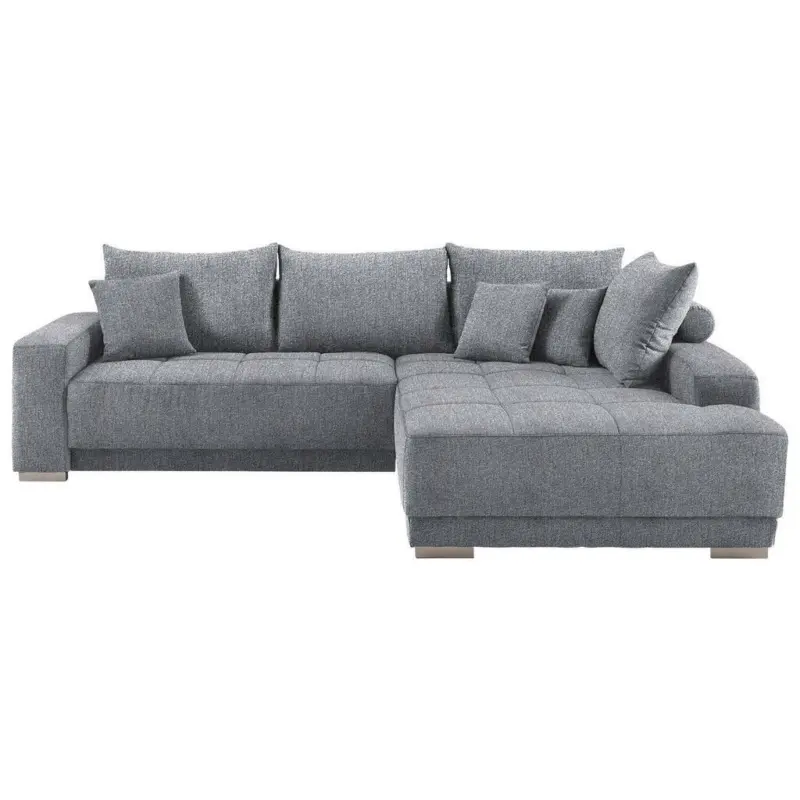 Ecksofa in Webstoff Grau