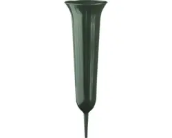Grabvase Geli Kunststoff Ø 12,5 H 36 cm grün