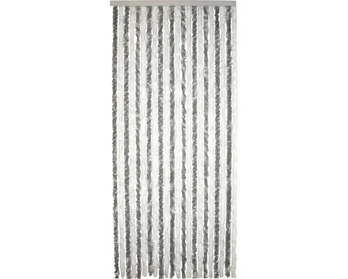 Türvorhang Flausch silber-weiss 90x200 cm