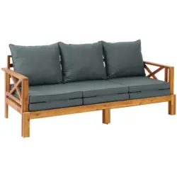 Gartenbank in Grau, Akaziefarben