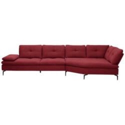 Ecksofa in Flachgewebe Bordeaux