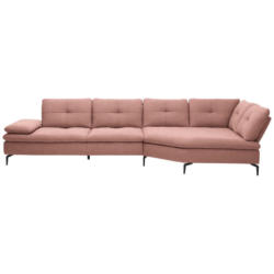 Ecksofa in Flachgewebe Altrosa