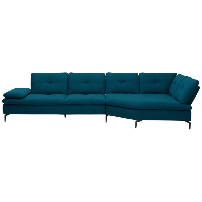 Ecksofa in Flachgewebe Dunkelblau