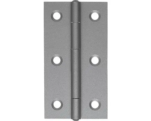 Scharnier schmal mit vernietetem Edelstahlstift, 64 x 34 mm, Edelstahl
