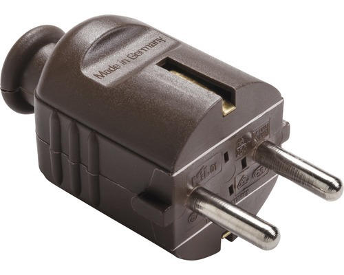 Stecker Schutzkontaktstecker braun IP 20