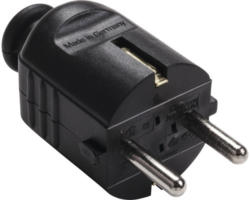 Stecker Schutzkontaktstecker schwarz IP 20