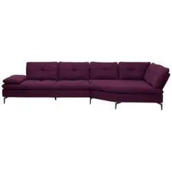 Ecksofa in Flachgewebe Violett