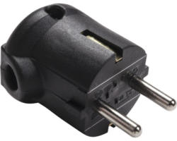 Stecker Winkelstecker Schutzkontaktstecker schwarz IP 20