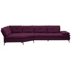 Ecksofa in Flachgewebe Violett