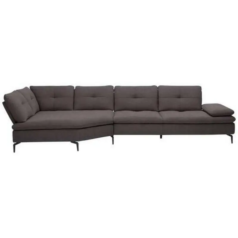 Ecksofa in Flachgewebe Graphitfarben