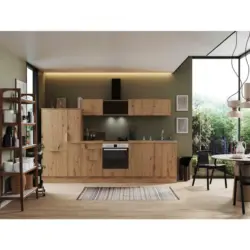 Küchenblock 310 cm in Eiche Artisan