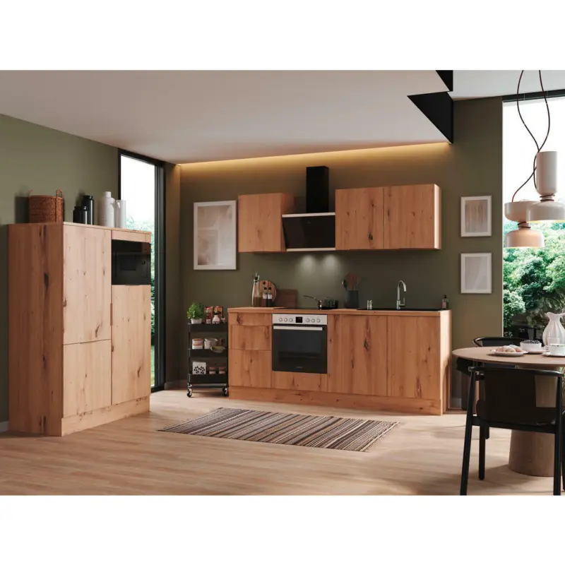 K&uuml;chenblock 340 cm in Eiche Artisan