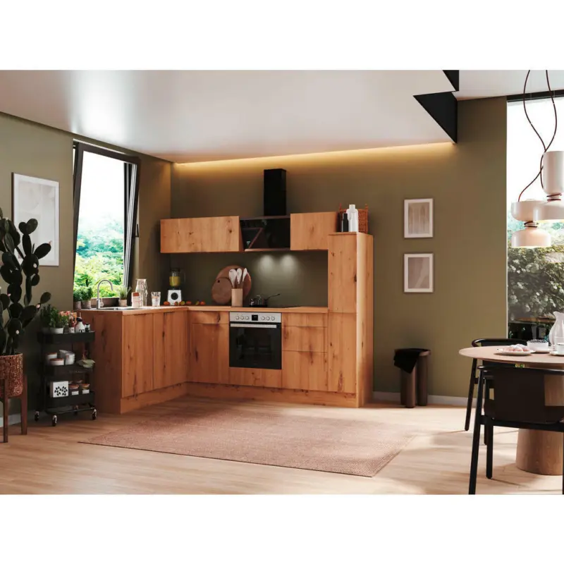 Eckk&uuml;che 175/250 cm in Eiche Artisan