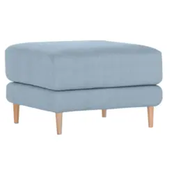 Hocker in Textil Hellblau