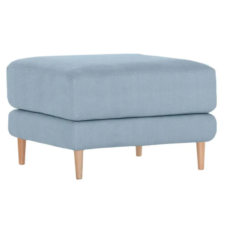 Hocker in Textil Hellblau