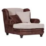 XXXLutz Lauterach - Ihr Möbelhaus bei Bregenz BIG Sessel in Lederlook, Webstoff Dunkelbraun, Beige