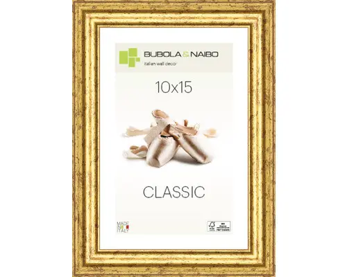 Bilderrahmen Holz Claudia gold 10x15 cm