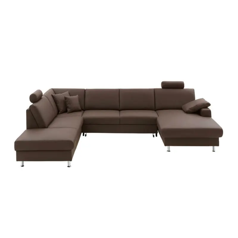 Wohnlandschaft in Echtleder Dunkelbraun