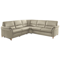 Ecksofa in Echtleder Creme