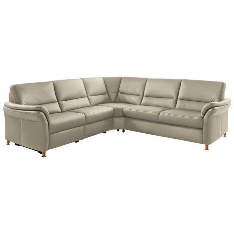 Ecksofa in Echtleder Creme