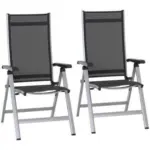 XXXLutz Lauterach - Ihr Möbelhaus bei Bregenz Gartenklappsessel-Set in Metall, Kunststoff Anthrazit, Silberfarben