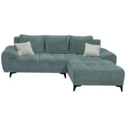 Ecksofa in Teddystoff Mintgr&uuml;n