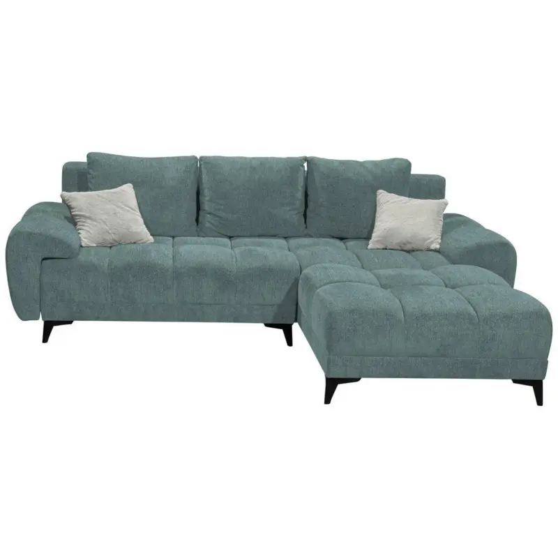 Ecksofa in Teddystoff Mintgr&uuml;n