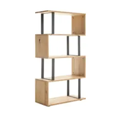 Regal 80/148/35 cm Schwarz, Eichefarben