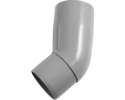 Marley Fallrohrbogen Kunststoff rund 45 Grad Fenstergrau RAL 7040 NW 53 mm