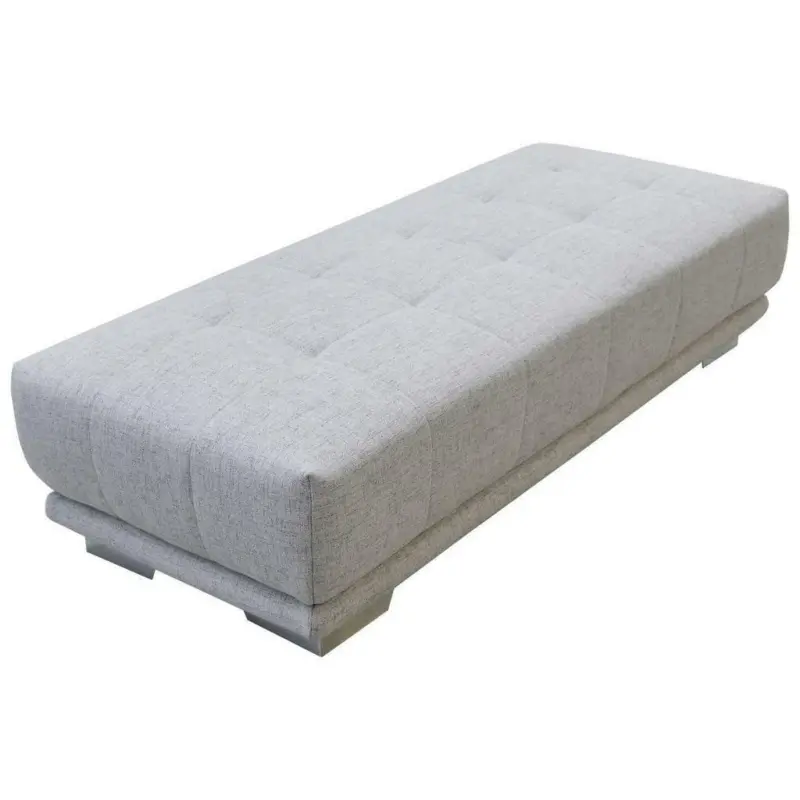 Hocker in Textil Hellgrau
