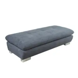 Hocker in Textil Dunkelblau