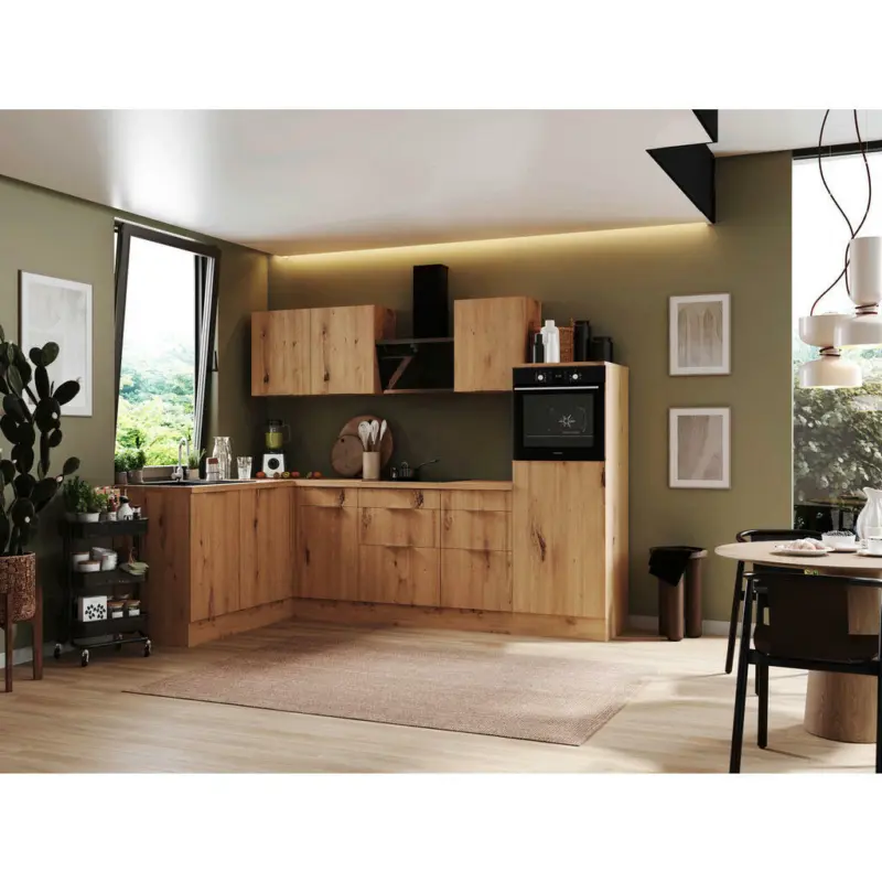 Eckk&uuml;che 175/280 cm in Eiche Artisan