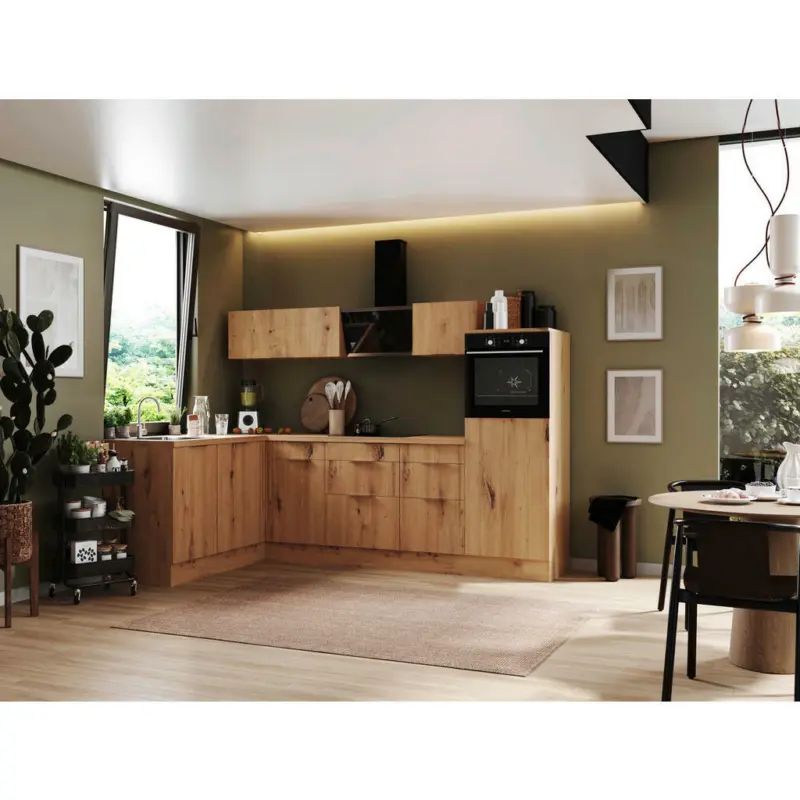 Eckk&uuml;che 175/280 cm in Eiche Artisan