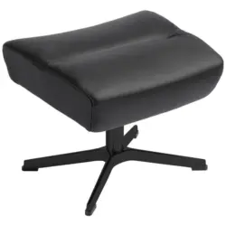 Hocker in Leder Schwarz