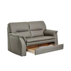 Sitzgarnitur in Echtleder Dunkelbraun