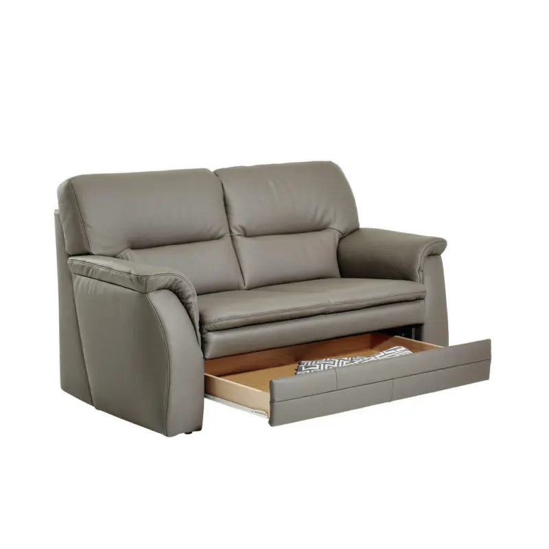 Sitzgarnitur in Echtleder Dunkelbraun