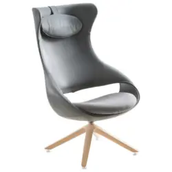 Ohrensessel in Anthrazit, Grau